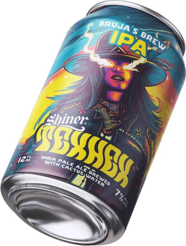 A can of Shimer Texhex Brujas Brew IPA.